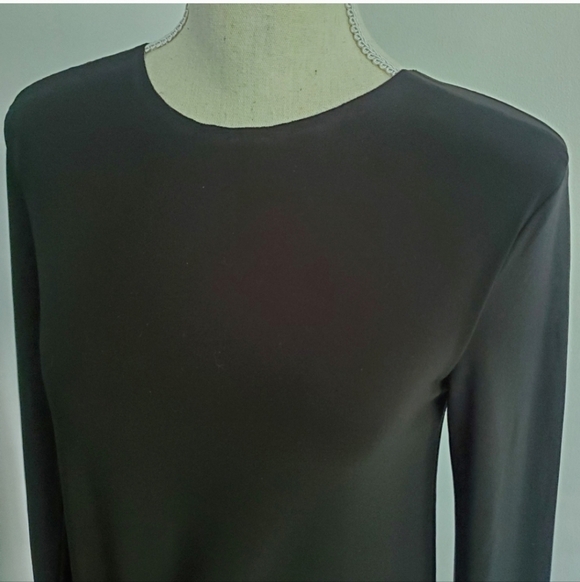 Norma Kamali "Babydoll" Black Long Sleeved Dress - Picture 4 of 10